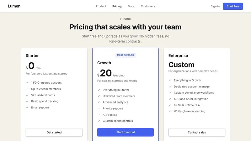 Mercury Bank — Web · pricing