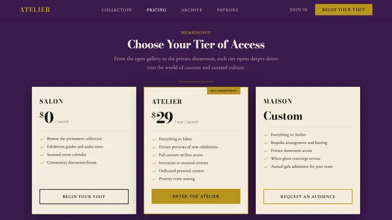 Met Gala — Web · pricing