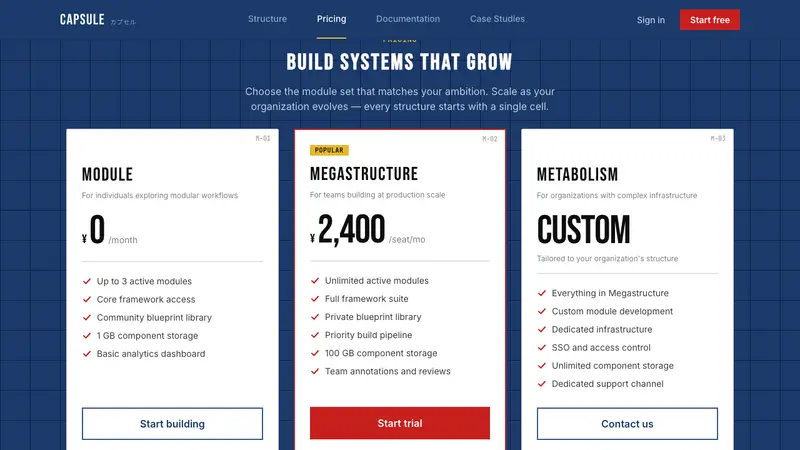 Metabolism Tokyo (1960) — Web · pricing