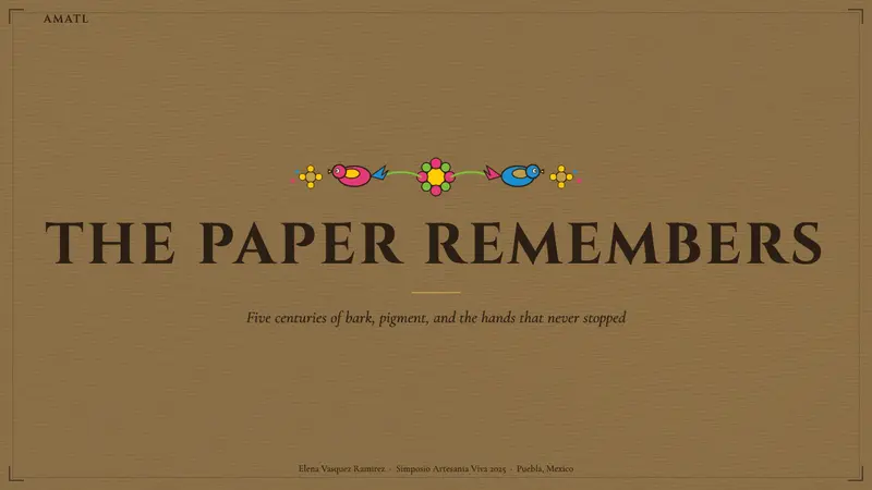Mexican Amate Bark Paper — Slides · cover