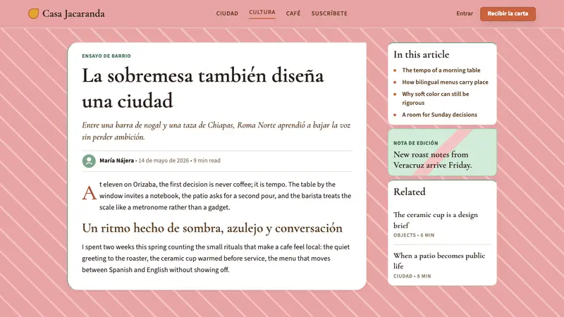 CDMX Roma Norte Cafe — Web · article