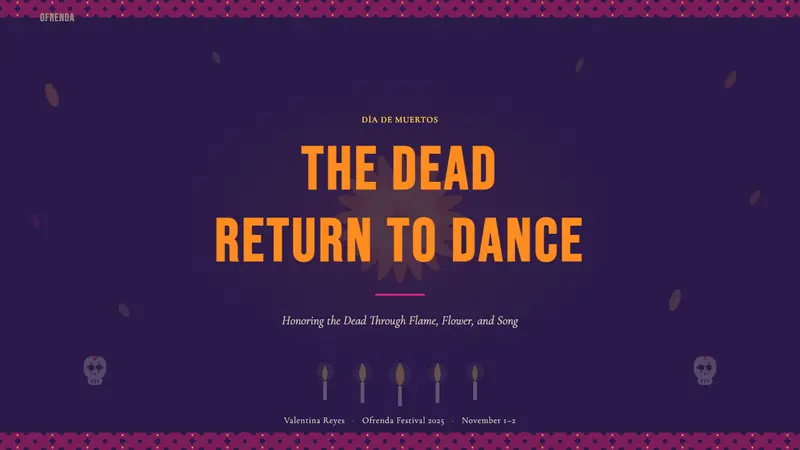 Mexican Día de Muertos (Marigold Ofrenda) — Slides · cover