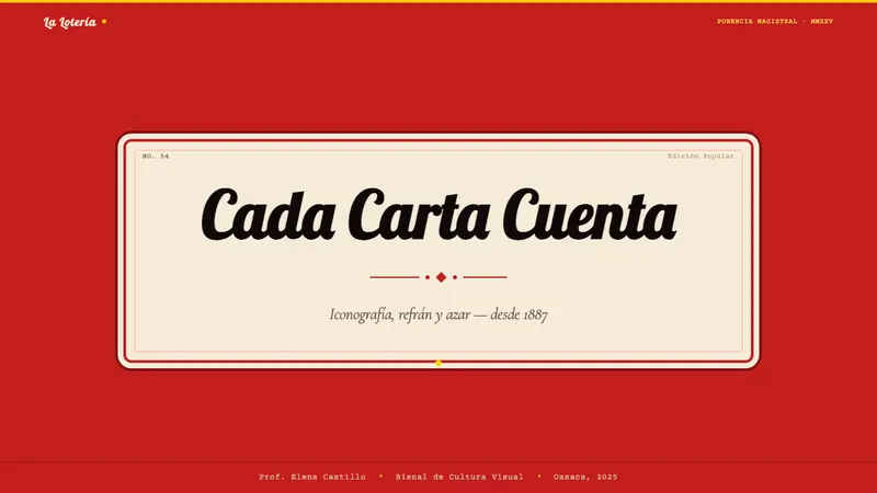 Mexican Lotería Folk Card — Slides · cover