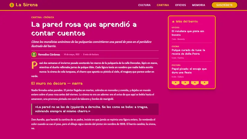 Mexican Pulquería Mural — Web · article