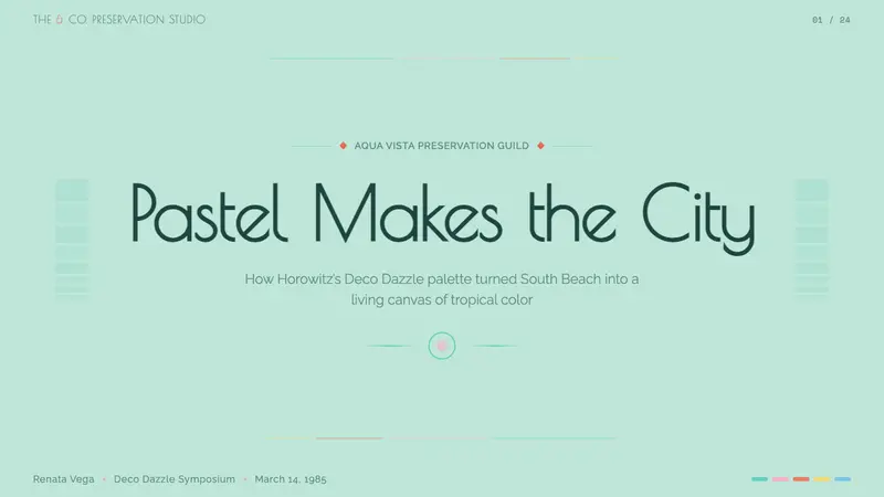 Miami Art Deco Pastel — Slides · cover