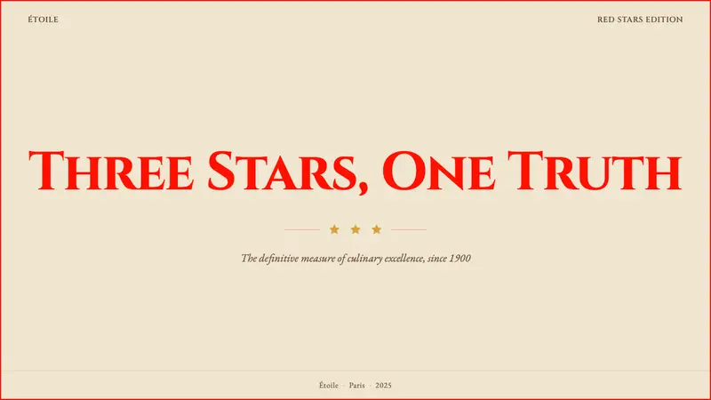 Michelin Guide Red-Stars — Slides · cover