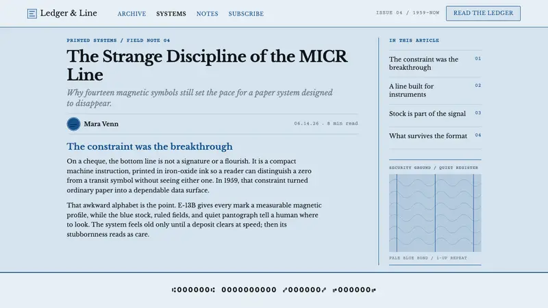 MICR Cheque Font — Web · article