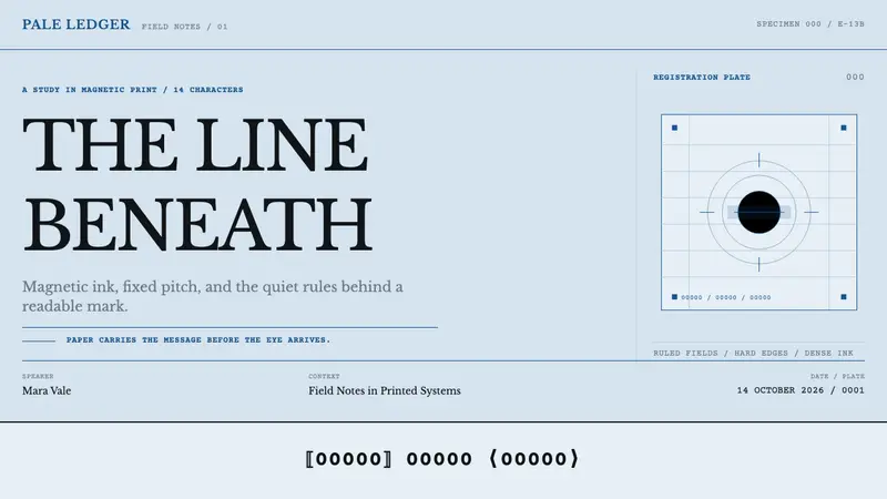 MICR Cheque Font — Slides · cover