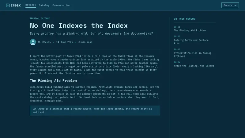 Microfiche Archive — Web · article