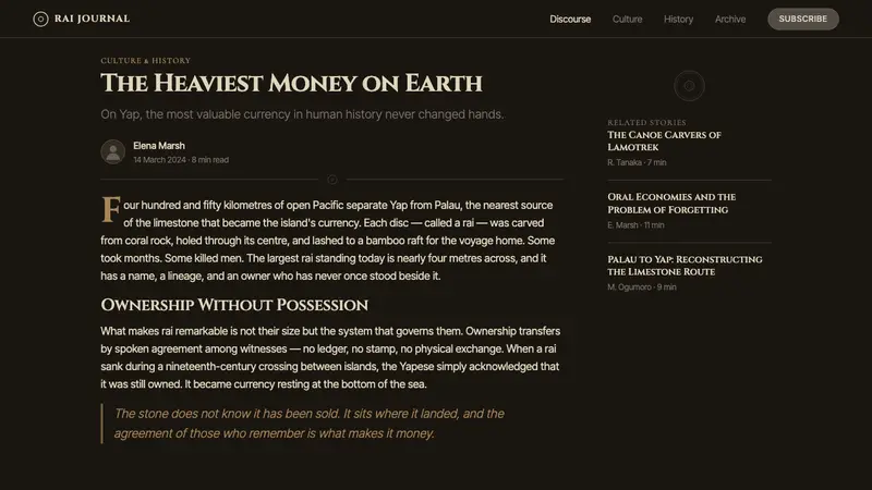 Yapese Stone Money (Micronesia) — Web · article