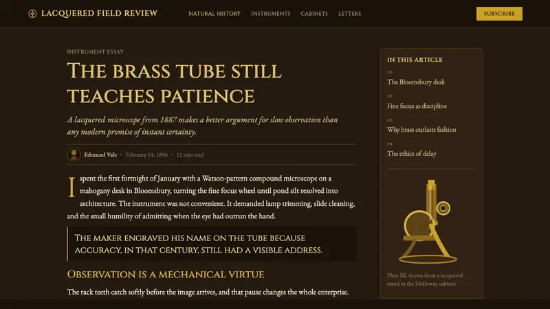 Victorian Brass Microscope — Web · article