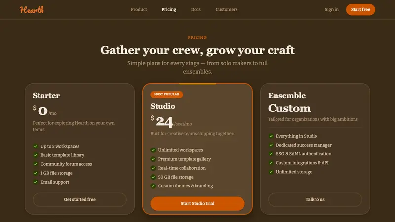 1970s Earth Tones — Web · pricing