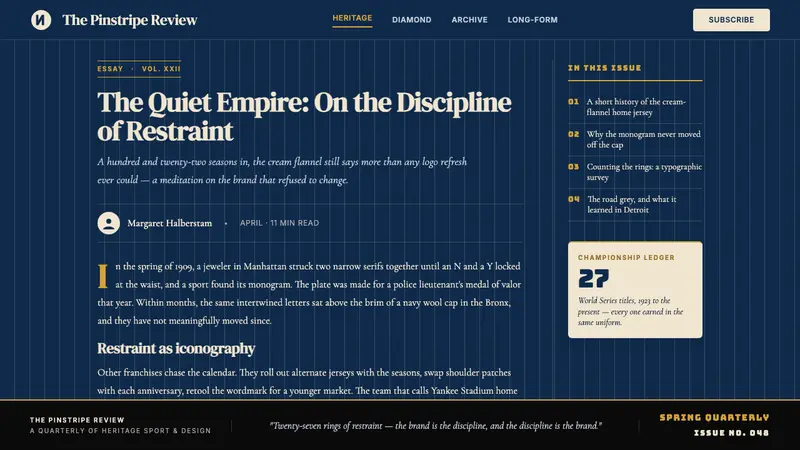 New York Yankees (Navy-Pinstripe) — Web · article
