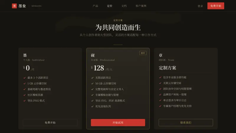 新中式国潮 Guofeng — Web · pricing