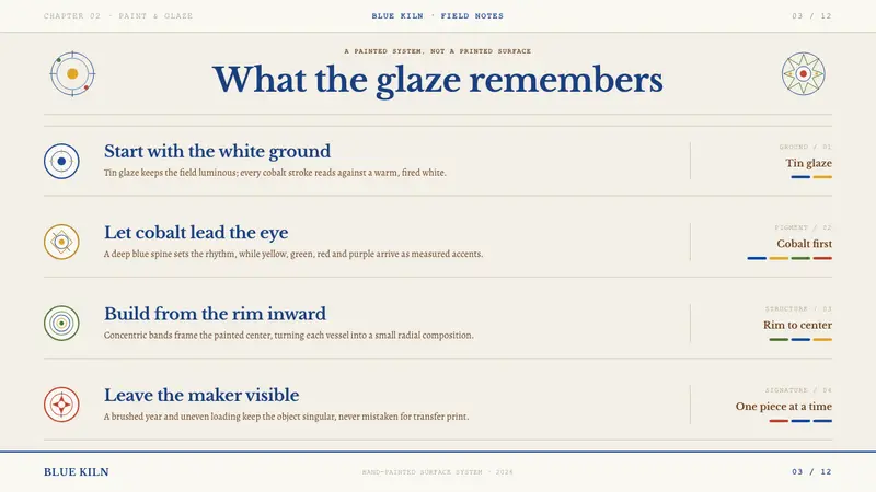 Modra Majolica — Slides · content