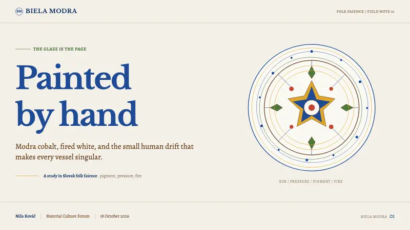 Modra Majolica — Slides · cover