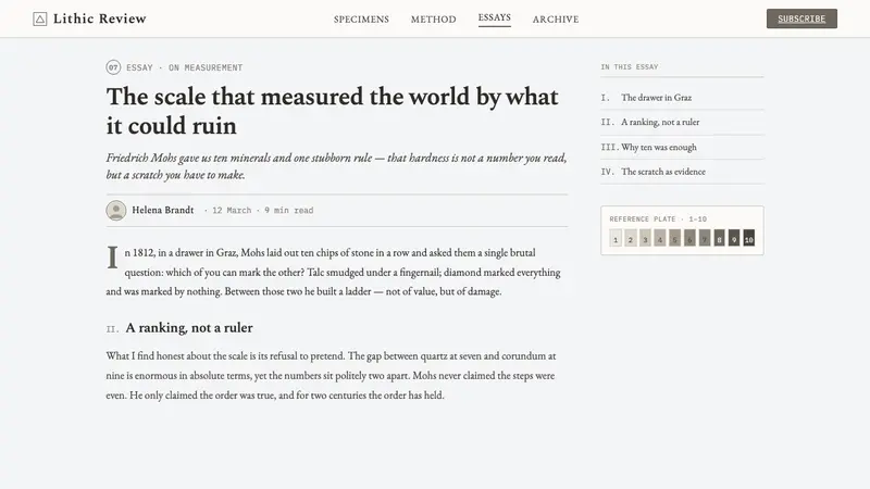 Mohs Hardness Scale — Web · article