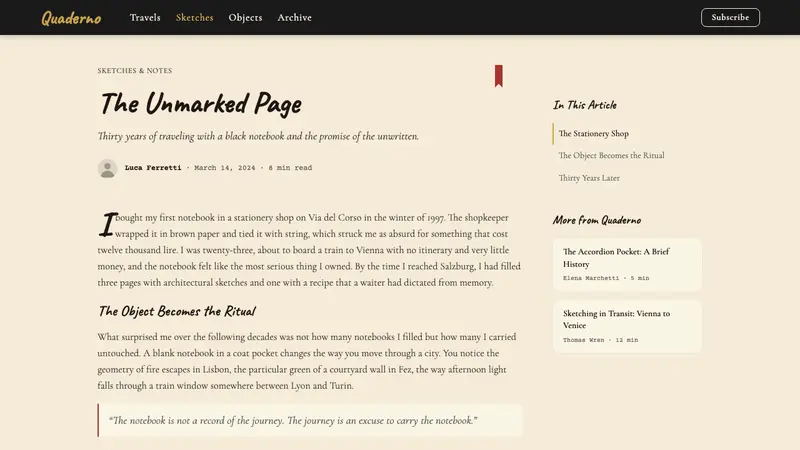 Moleskine Sketchbook (1997) — Web · article