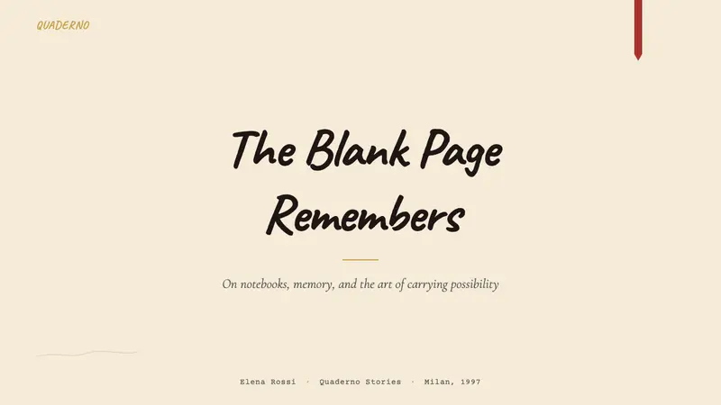 Moleskine Sketchbook (1997) — Slides · cover