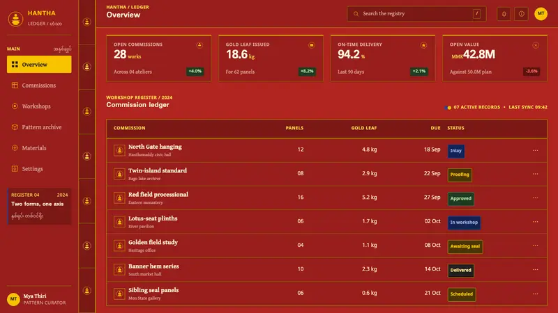 Mon Hongsa Emblem — Web · dashboard