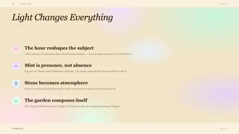 Claude Monet Impressionist — Slides · content