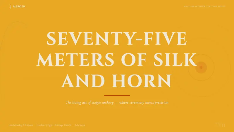 Mongolian Naadam Archery — Slides · cover