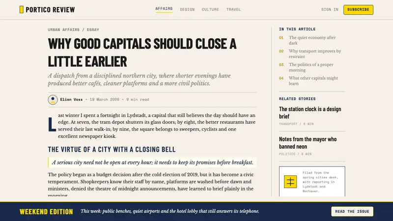 Monocle Magazine — Web · article