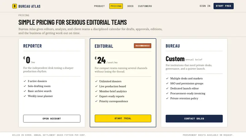 Monocle Magazine — Web · pricing