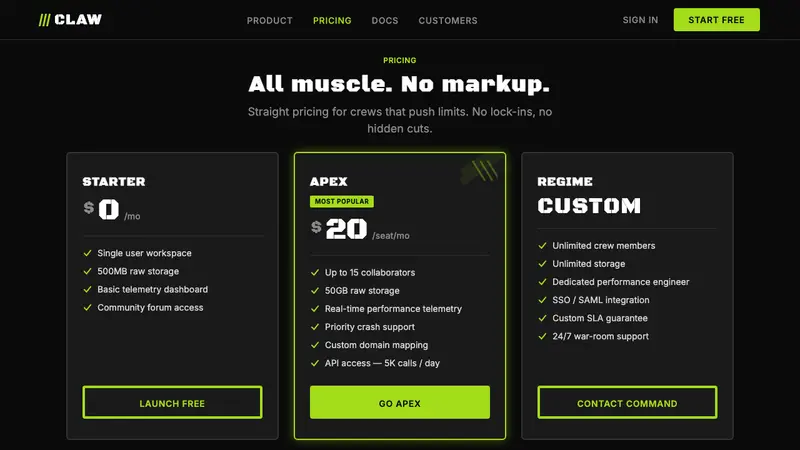 Monster Energy Claw (2002) — Web · pricing