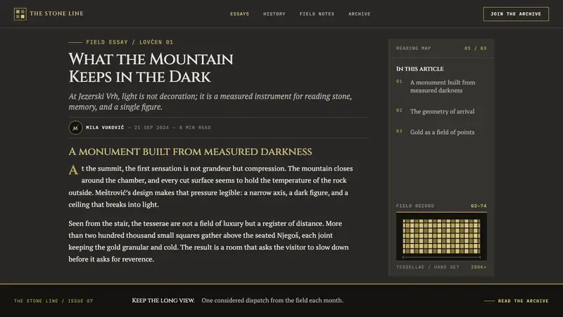 Njegoš Mausoleum — Web · article