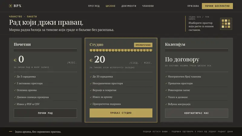 Njegoš Mausoleum — Web · pricing