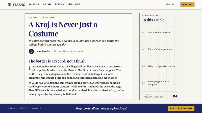 Slovacko Kroj — Web · article