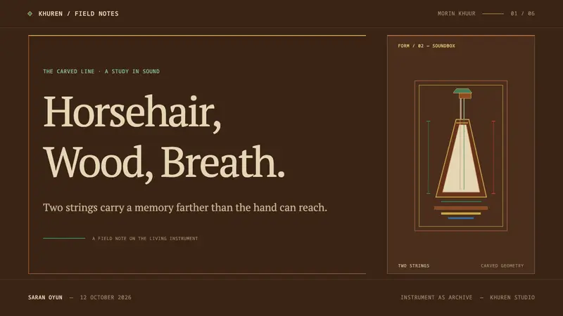 Morin Khuur — Slides · cover