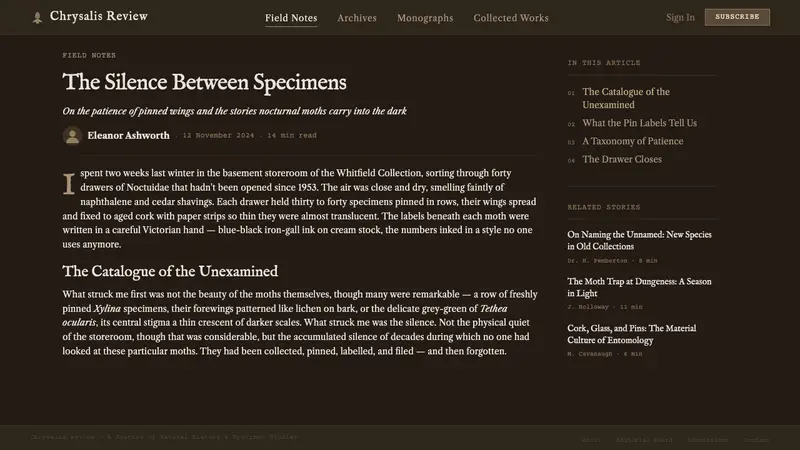 Lepidoptera Drawer — Web · article