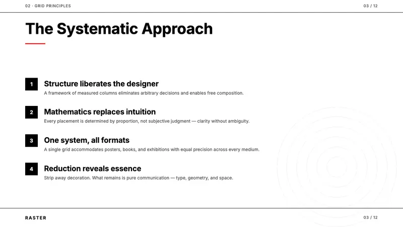 Müller-Brockmann Grid — Slides · content