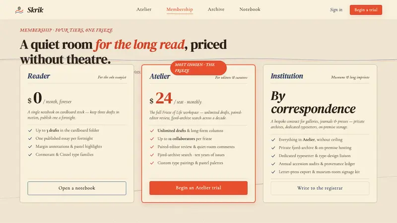 Munch — The Scream — Web · pricing