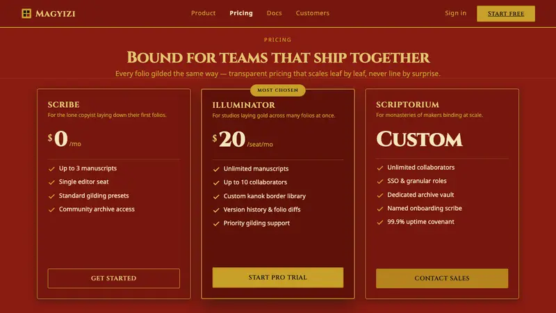 Kammavaca Manuscript — Web · pricing