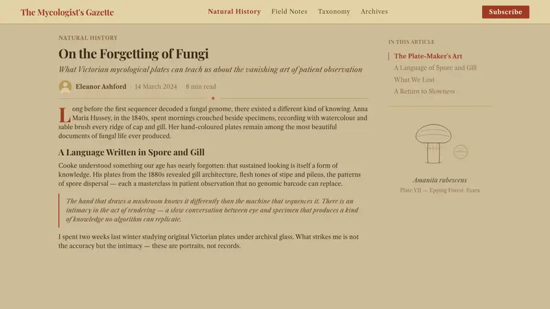 Victorian Mycology Plate — Web · article