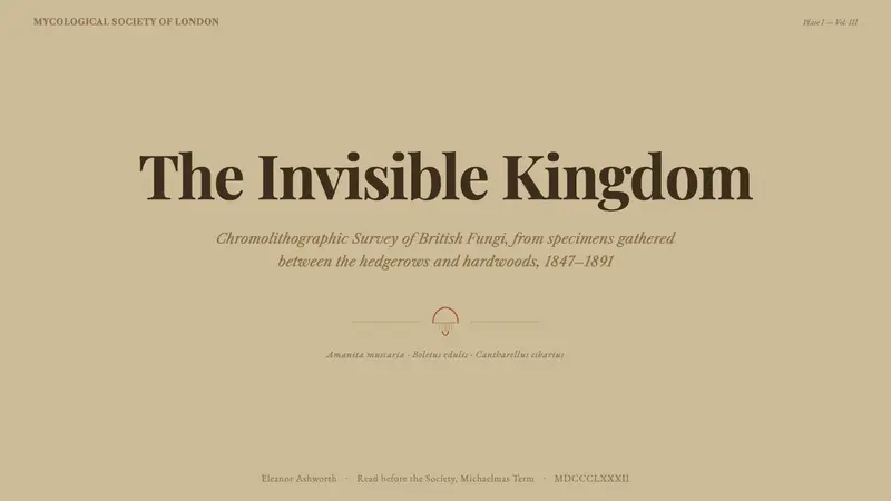 Victorian Mycology Plate — Slides · cover