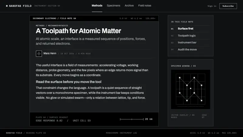 Nanotech Assembler — Web · article