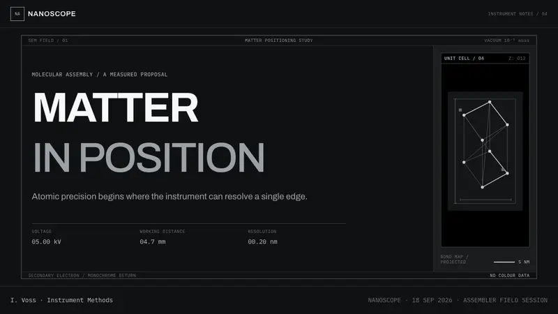 Nanotech Assembler — Slides · cover