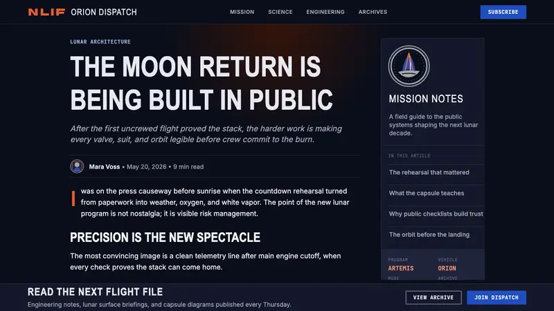 NASA Artemis Program — Web · article