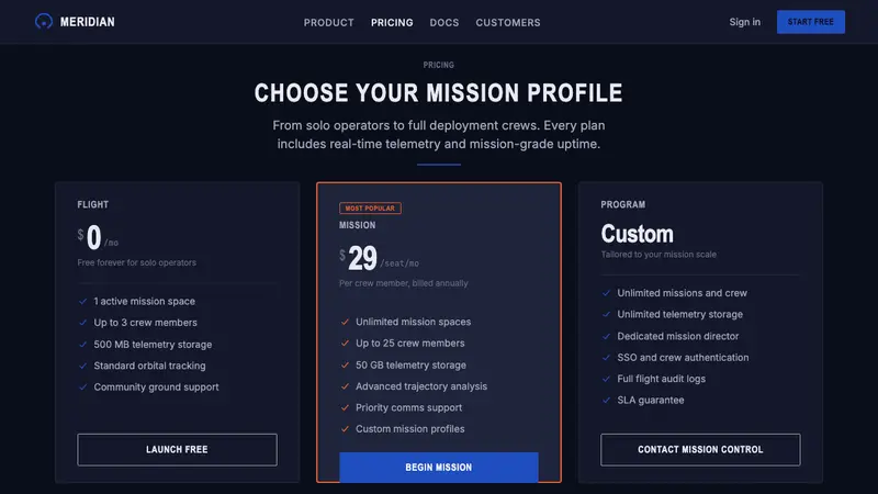 NASA Artemis Program — Web · pricing
