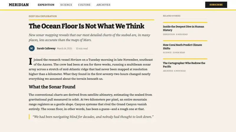 National Geographic — Web · article