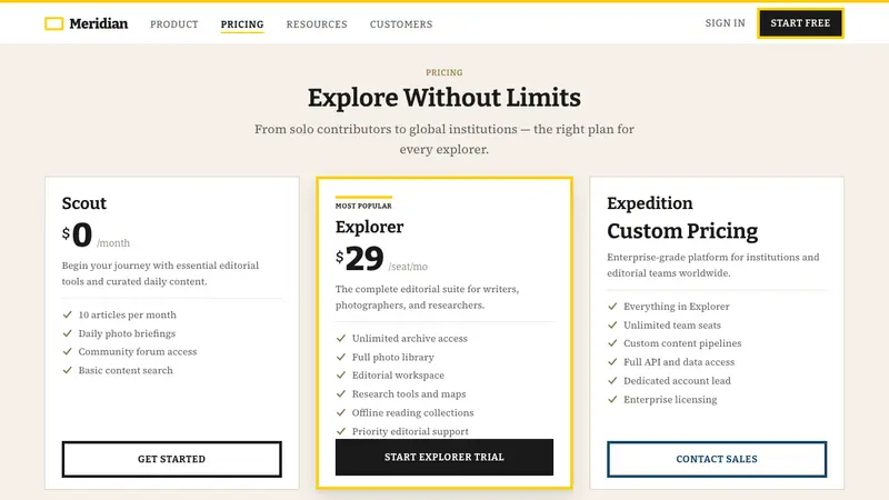 National Geographic — Web · pricing