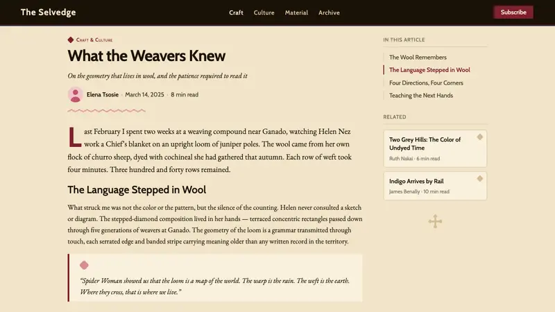 Navajo Blanket — Web · article