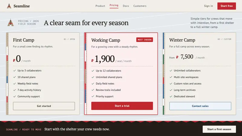 Nenets Chum — Web · pricing