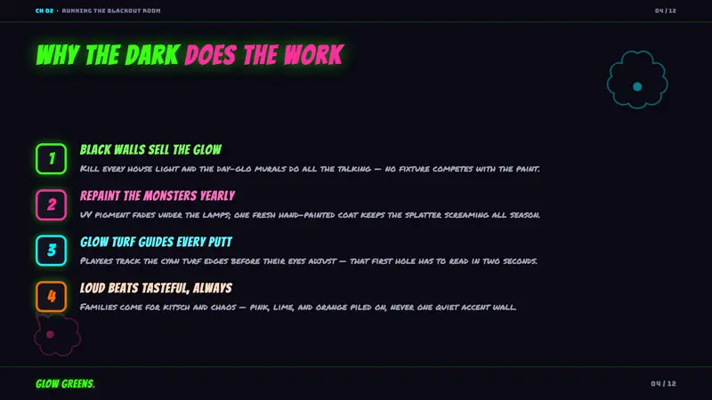 Blacklight Mini-Golf — Slides · content