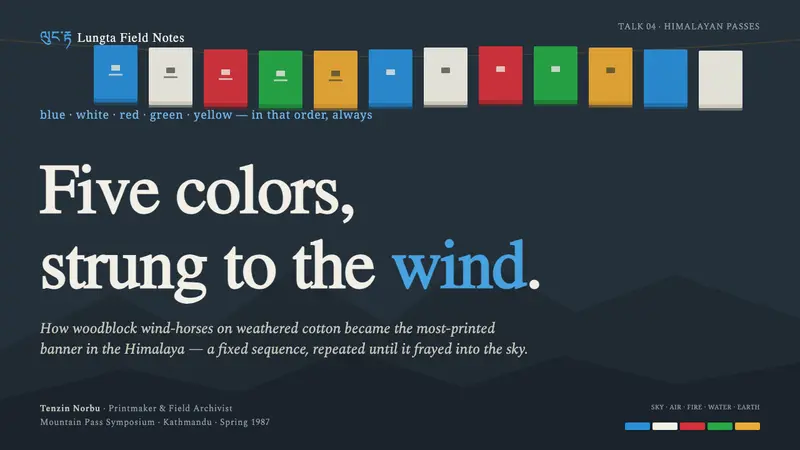 Nepali Lungta Prayer Flags — Slides · cover