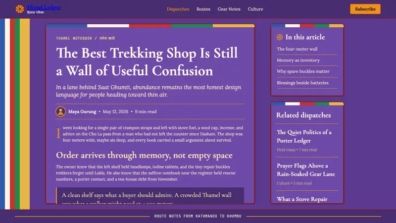 Kathmandu Thamel Trekking — Web · article